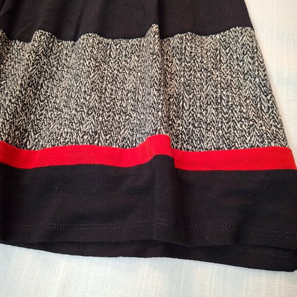 Vintage Morgan Bouffant Dress w Red & Grey Skirt Band, Size Medium - Picture 6 of 10
